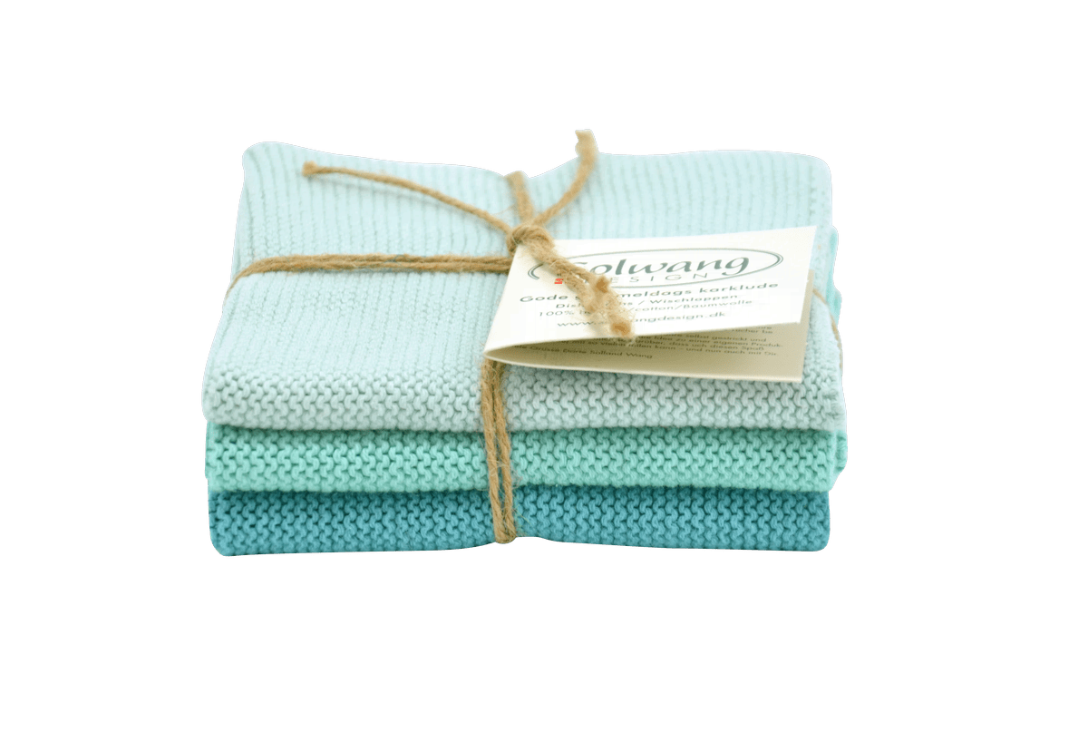 Solwang Wischtuch 3er Set Petrol hell Kombi