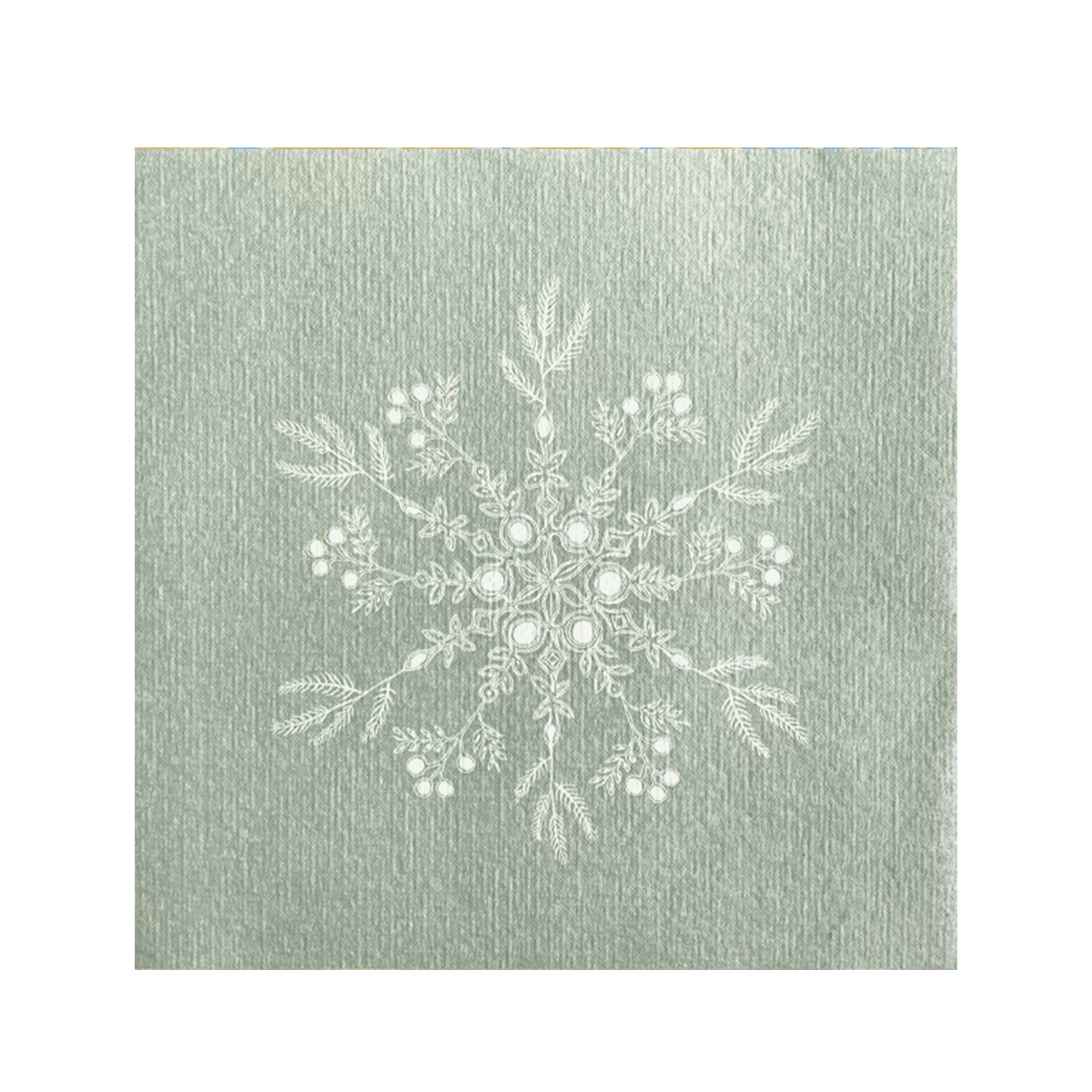 Francoise Paviot Servietten Fleur des Neiges Grün 20 Stück