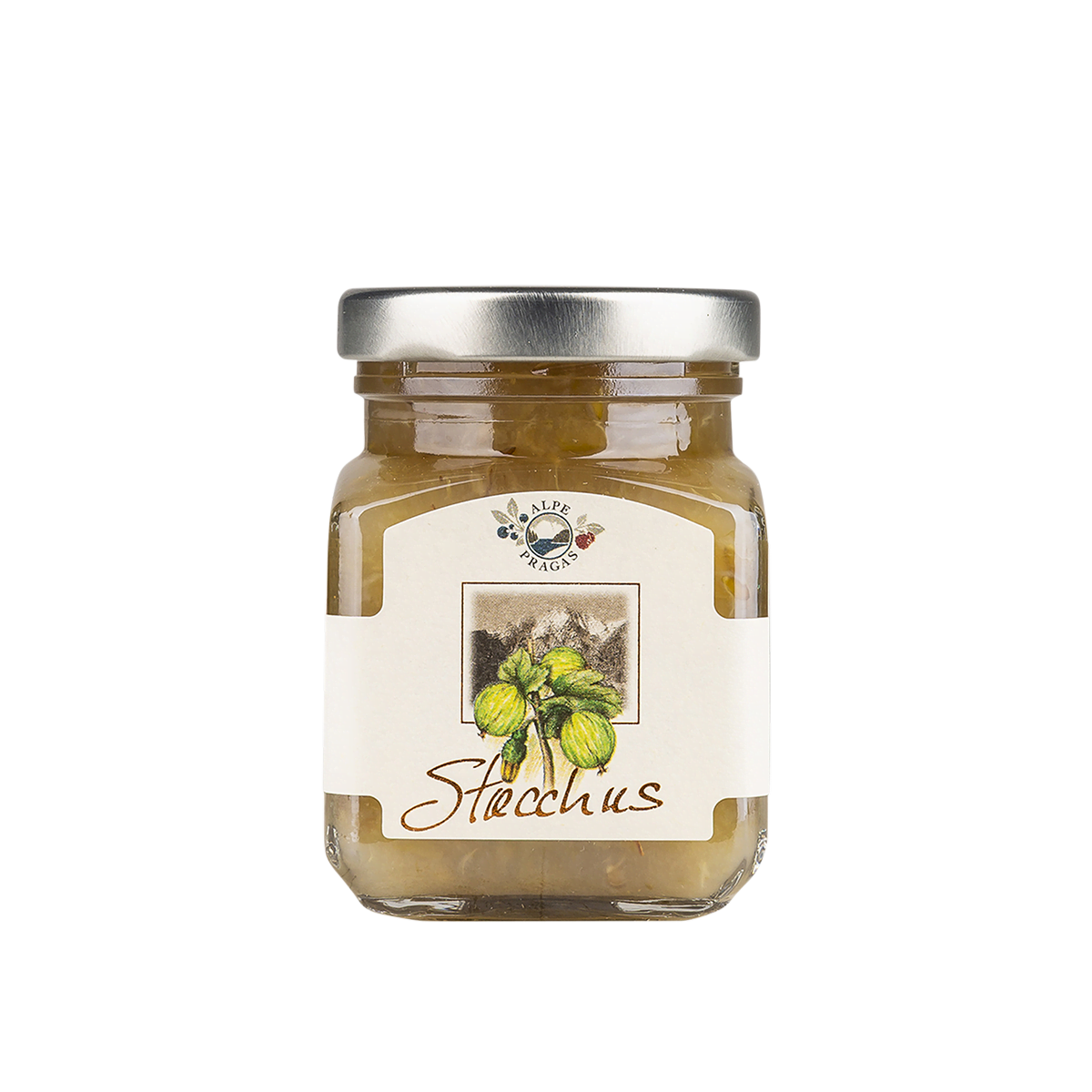 Alpe Pragas Fruchtaufstrich Grüne Stachelbeere 110g