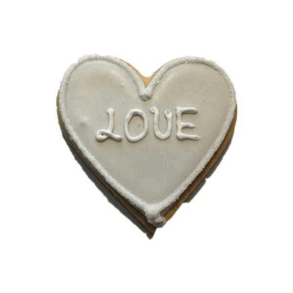 Oschätzchen Keks Herz Grau LOVE