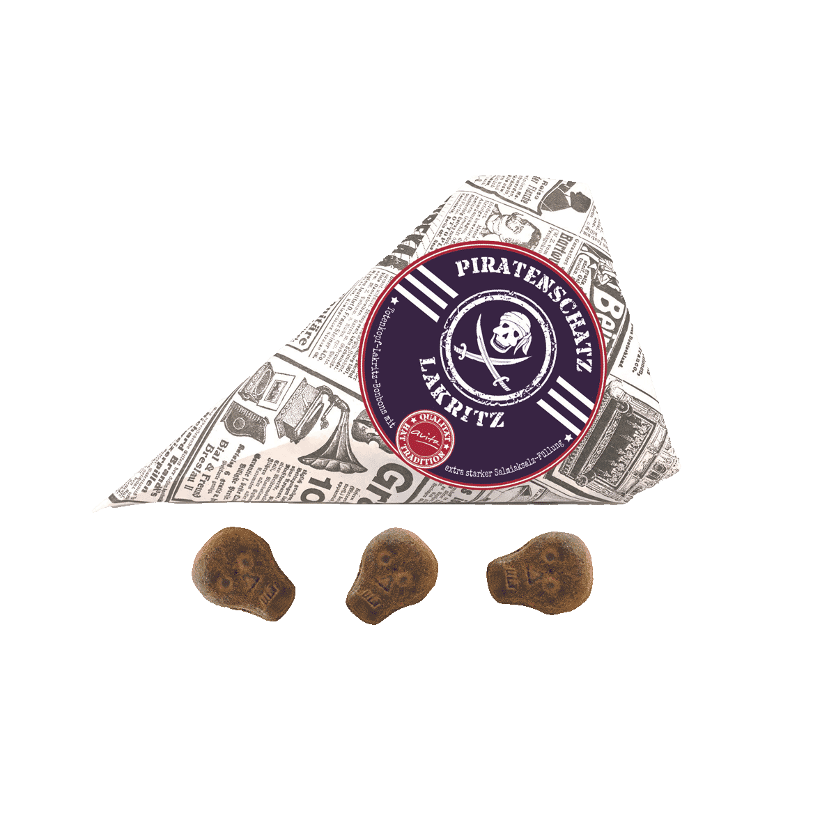 Lakritz Piratenschatz salziges Lakritz 100g