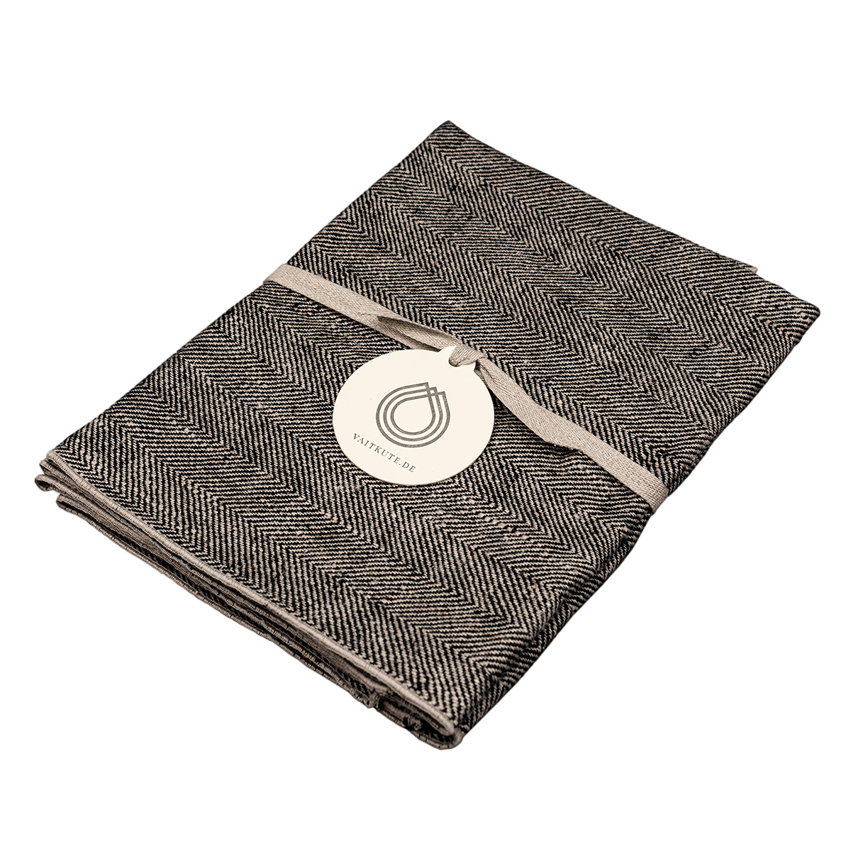 Vaitkute Audra Schwarz Fischgrät 2erPack Handtuch/ Geschirrtuch 