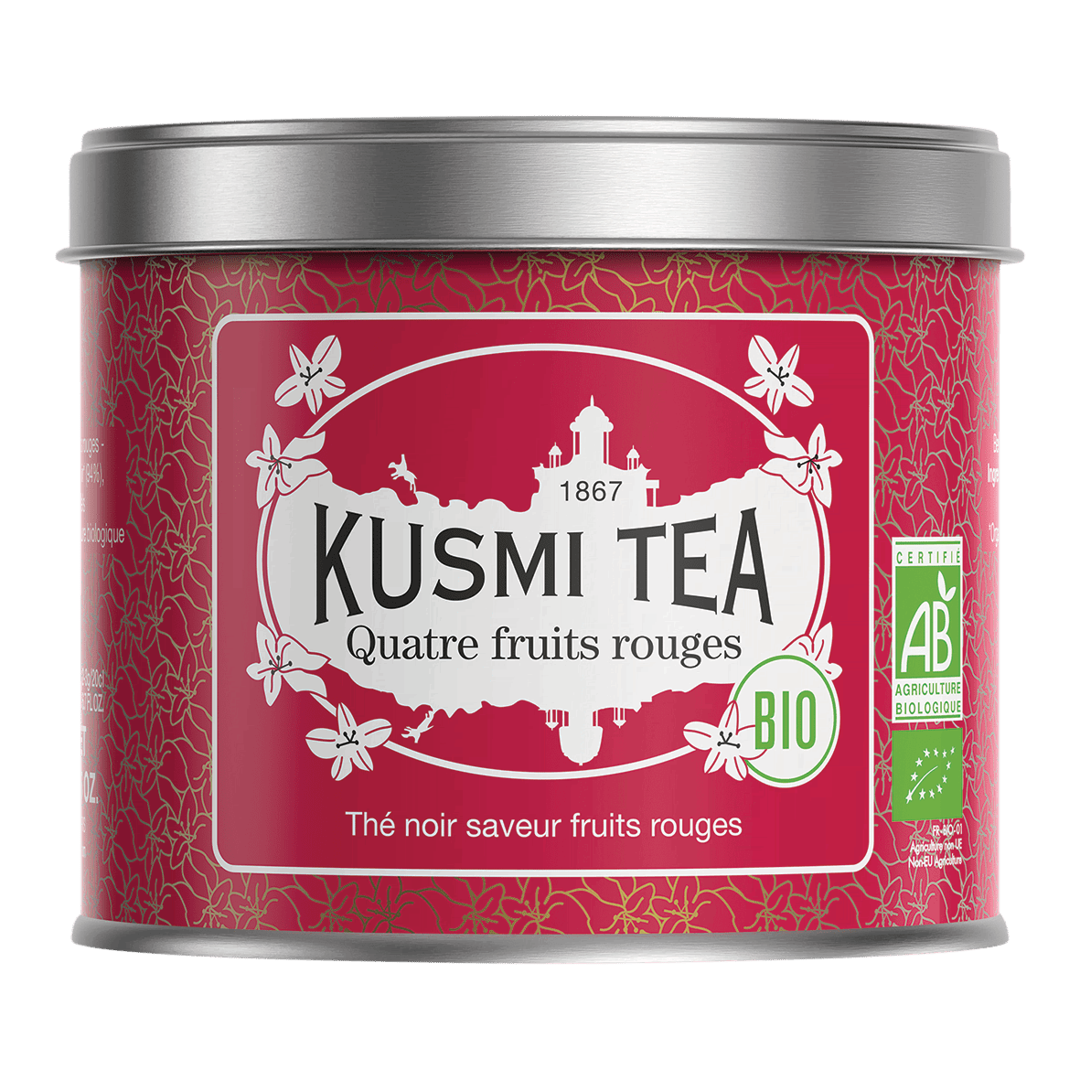 KUSMI Tea 4 rote Früchte Tee Bio Dose 100g