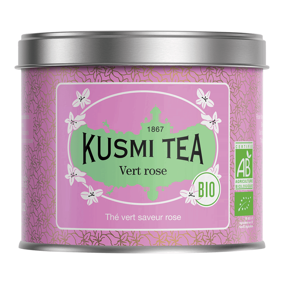 KUSMI Tea Grüner Tee mit Rosenblüten Bio Dose 100g KUSMI Tea Grüner Tee mit Rosenblüten Bio Dose 100g