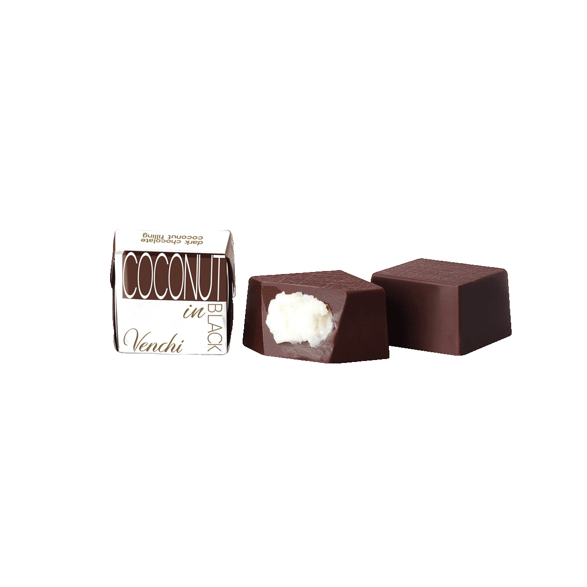 Venchi Cubotto Kokosnuss und Zartbitter 1 Stück