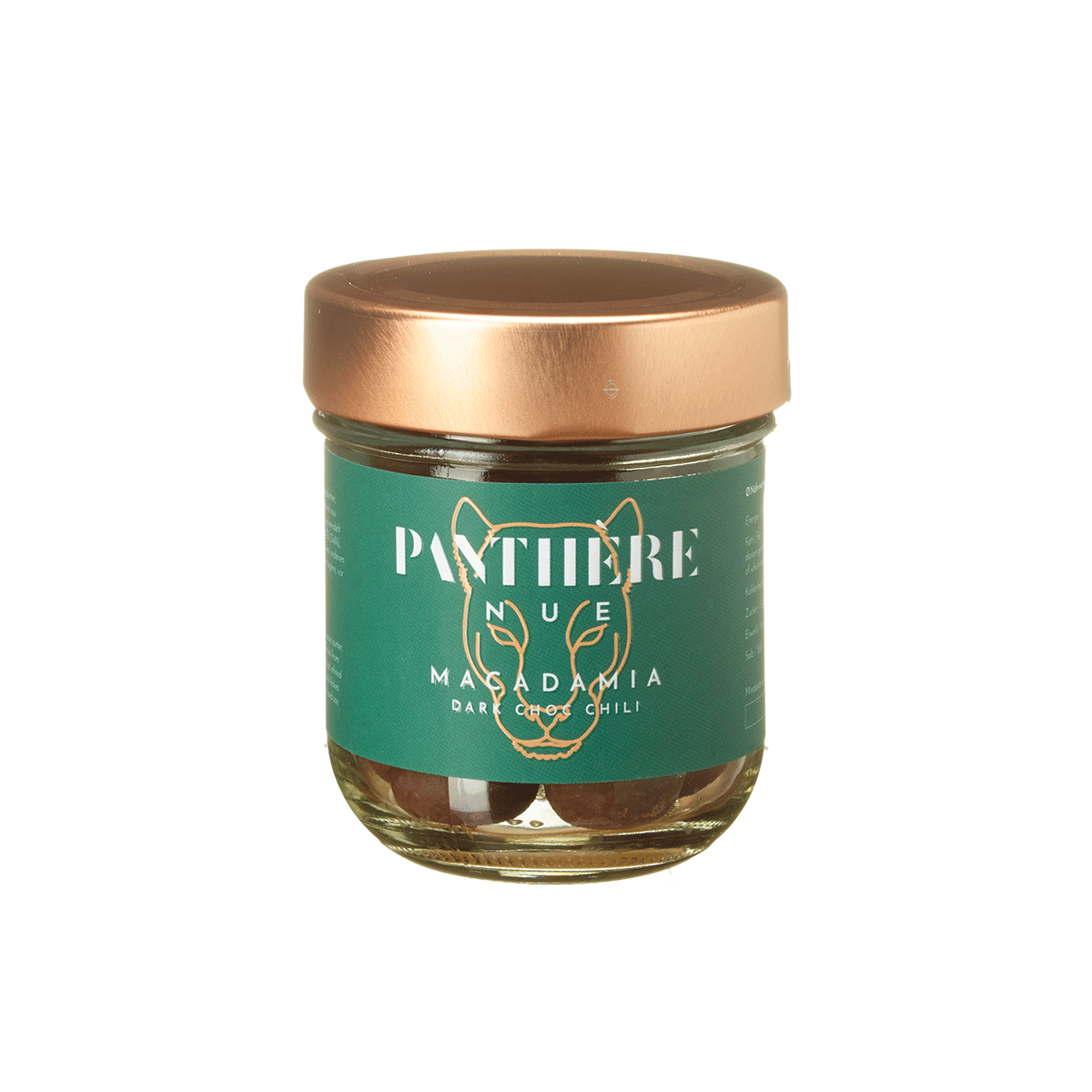 Panthère Nue Macadamia Nüsse Darc Choc Chilli 100g 