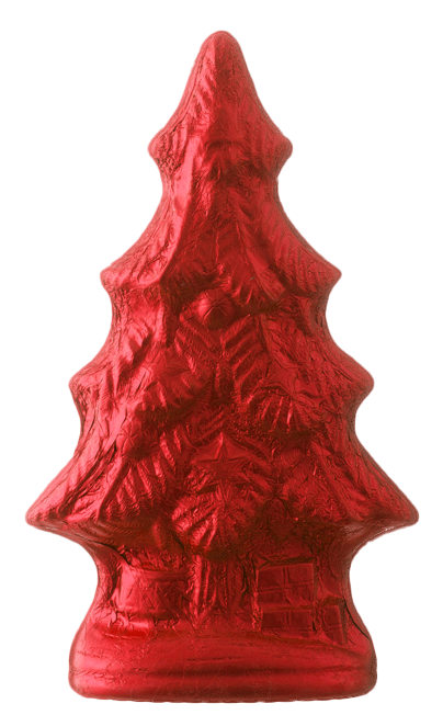 Weihnachtsbaum Vollmilchschokolade Rot 30cm 350g Weihnachtsbaum Vollmilchschokolade Rot 30cm 350g
