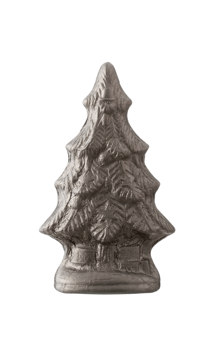 Weihnachtsbaum Vollmilchschokolade Platin 19cm 125g