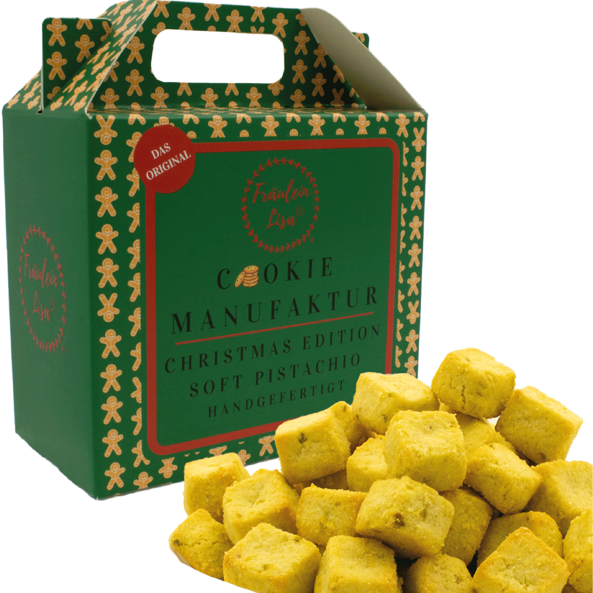 Fräulein Lisa Christmas Edition Soft Cookies mit Pistazie 180g