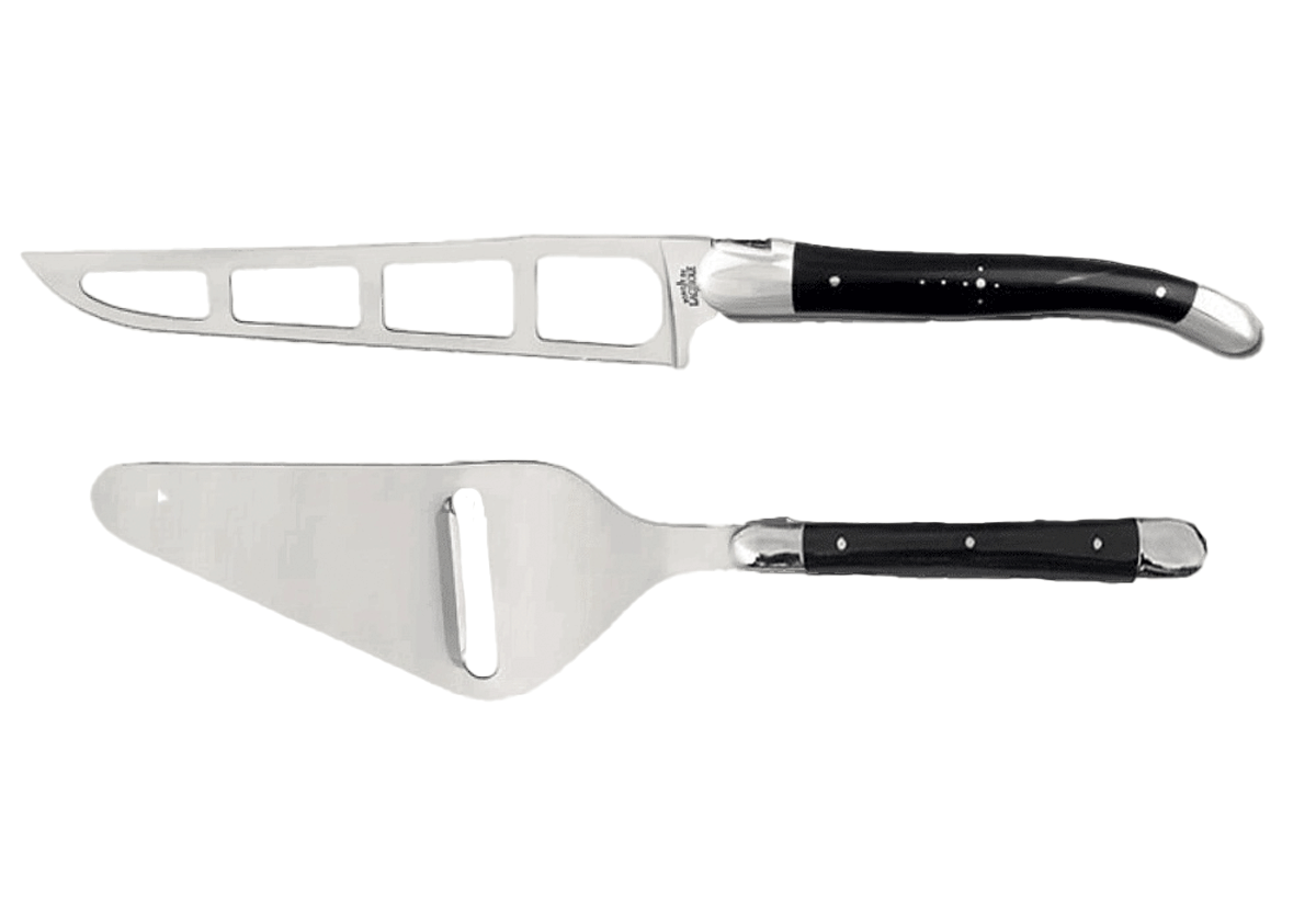 Laguiole Käsemesser und Hobel Ebenholz satiniert Laguiole Käsemesser und Hobel Ebenholz satiniert
