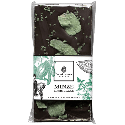 Oschätzchen Zartbitterschokolade mit Minze 100g