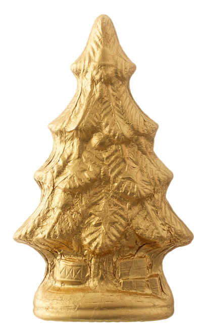 Weihnachtsbaum Zartbitterschokolade Gold 30cm 350g