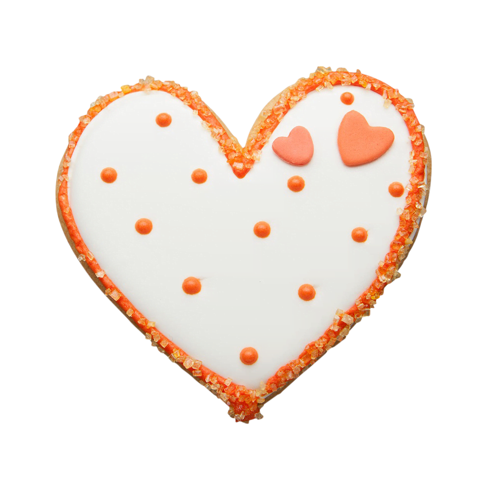 Oschätzchen Keks Herz Weiss mit roten Punkten