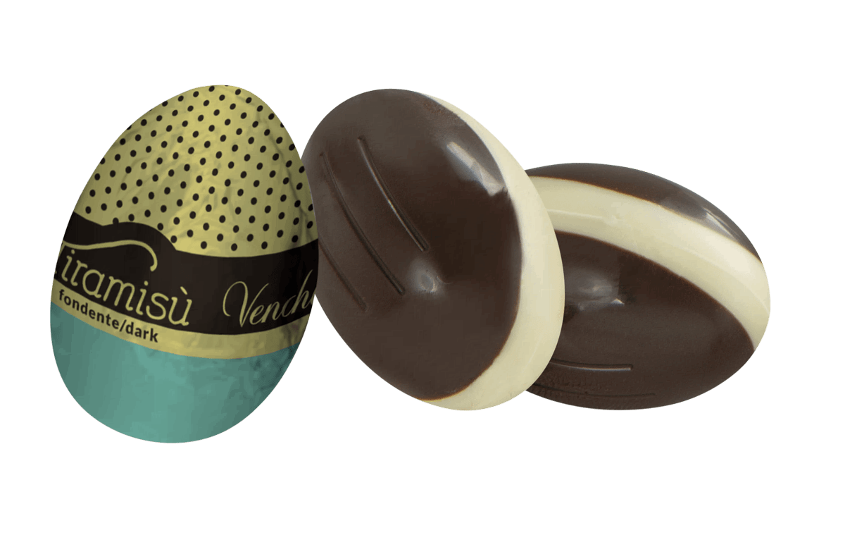 Venchi Ei Tiramisu Zartbitterschokolade mit Mascarpone 1 Stück