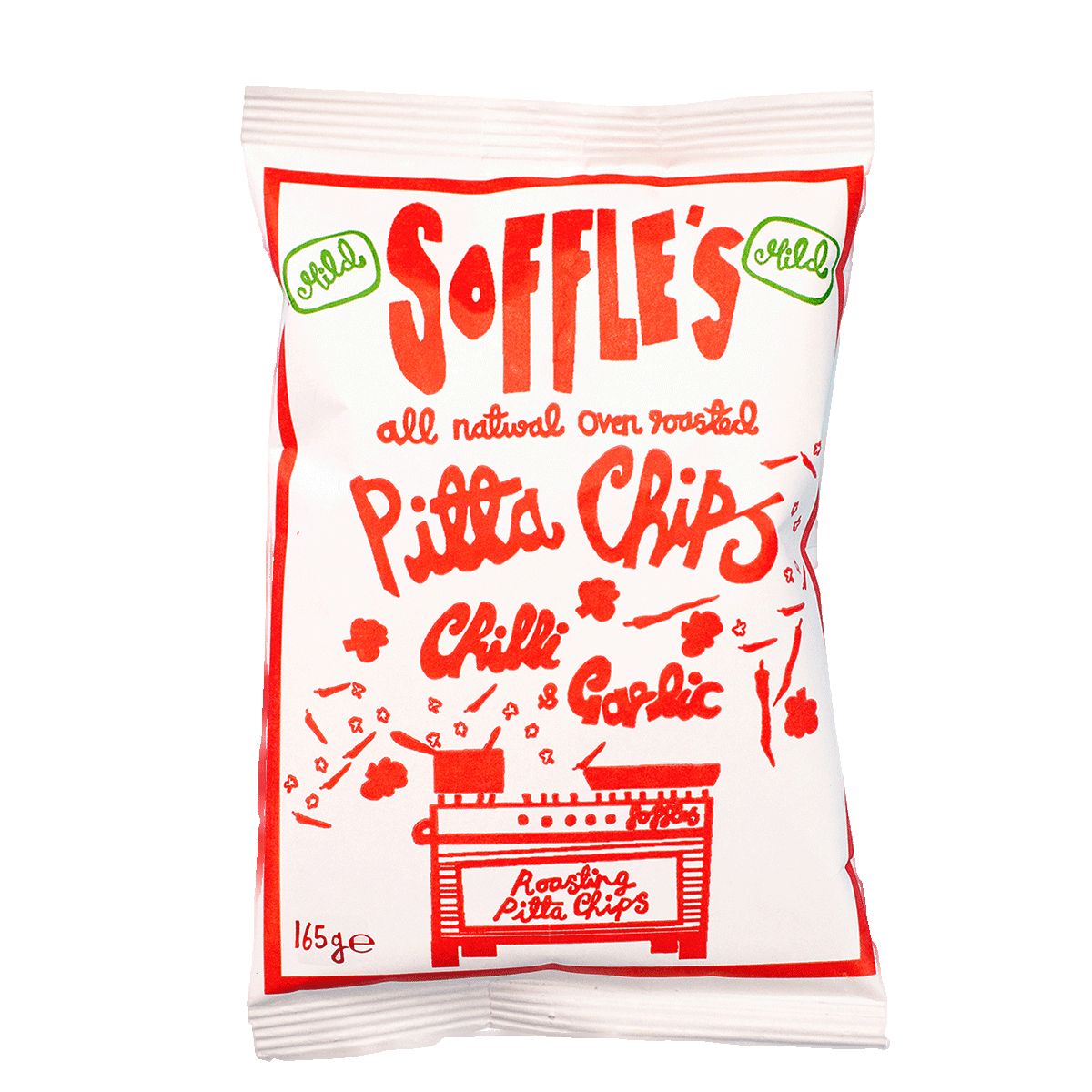 Soffle's Pita Chips Chili und Knoblauch mild 60g