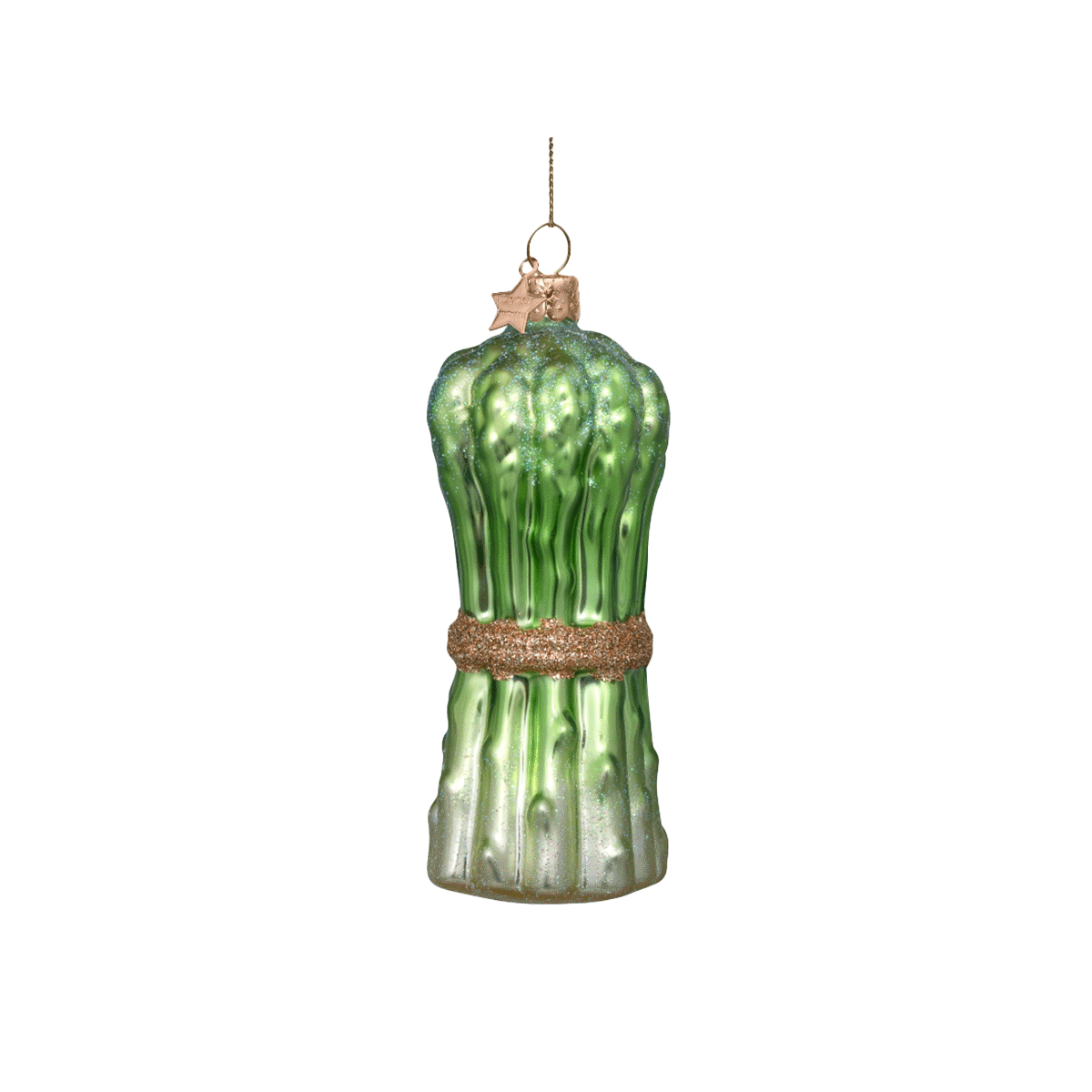 Vondels Baumschmuck Grüner Spargel Glas Höhe 12cm 