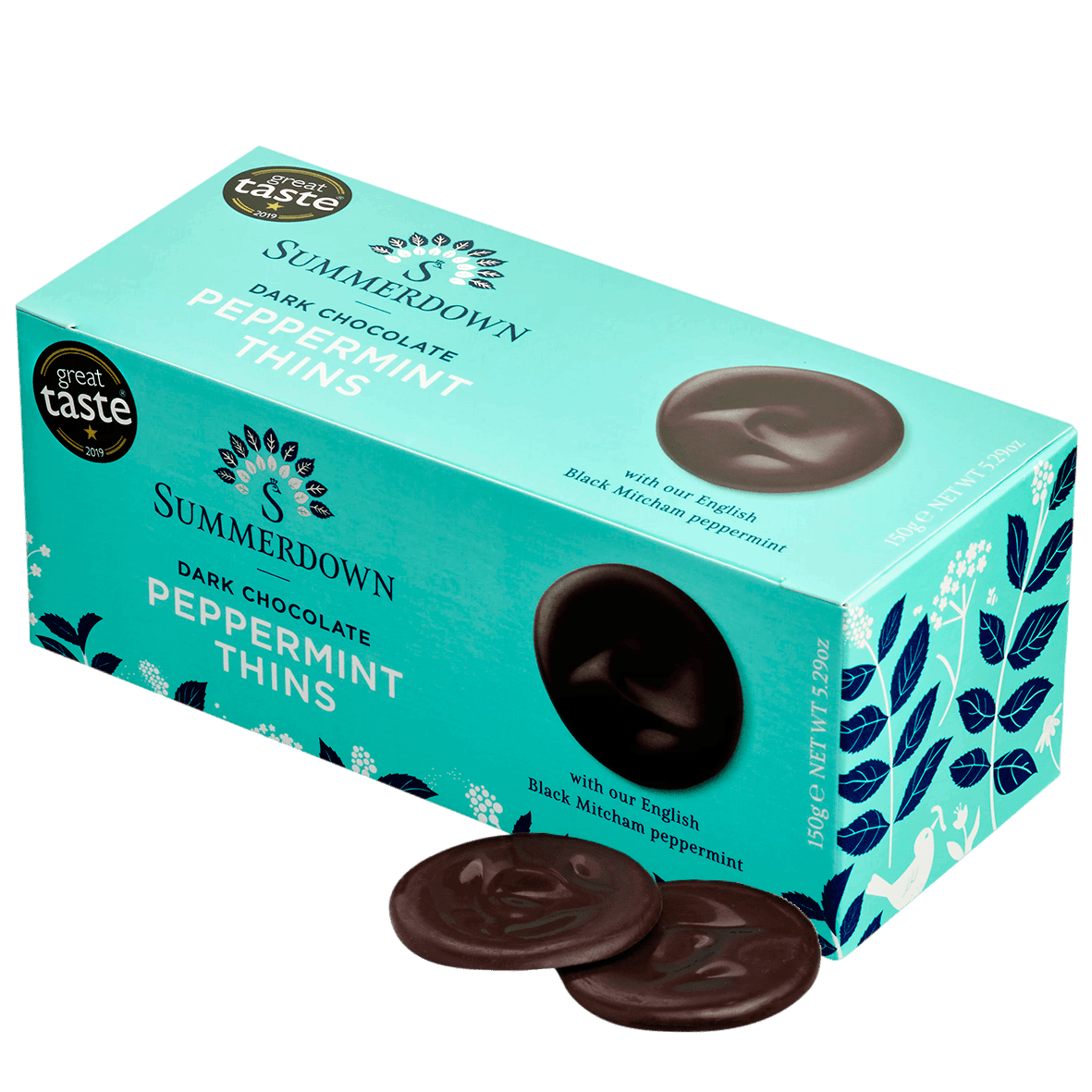 Summerdown Zartbitter Pfefferminz Taler 150g