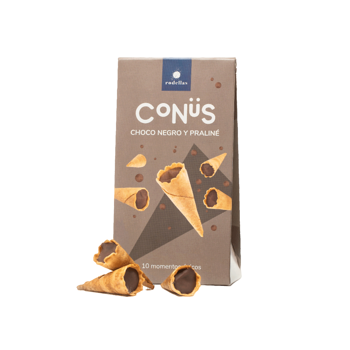 Conus Rodellas Mini-Hörnchen mit Zartbitterschokolade und Praline 70g 