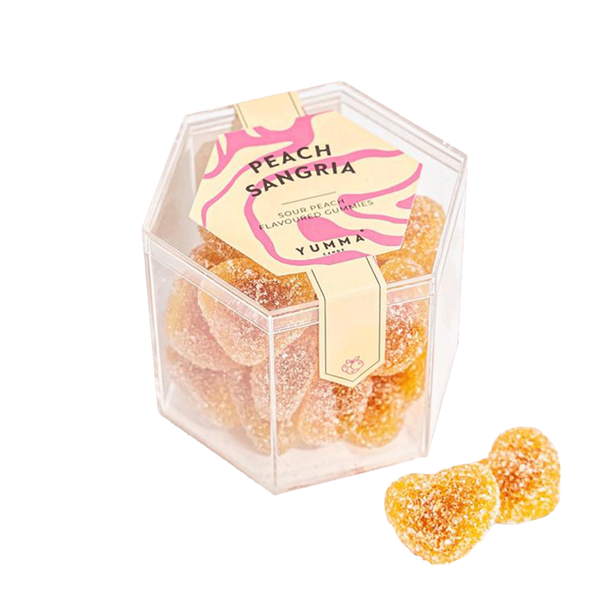 Yumma Weingummi Pfirsich Sangria in Hexagon Box 97g 