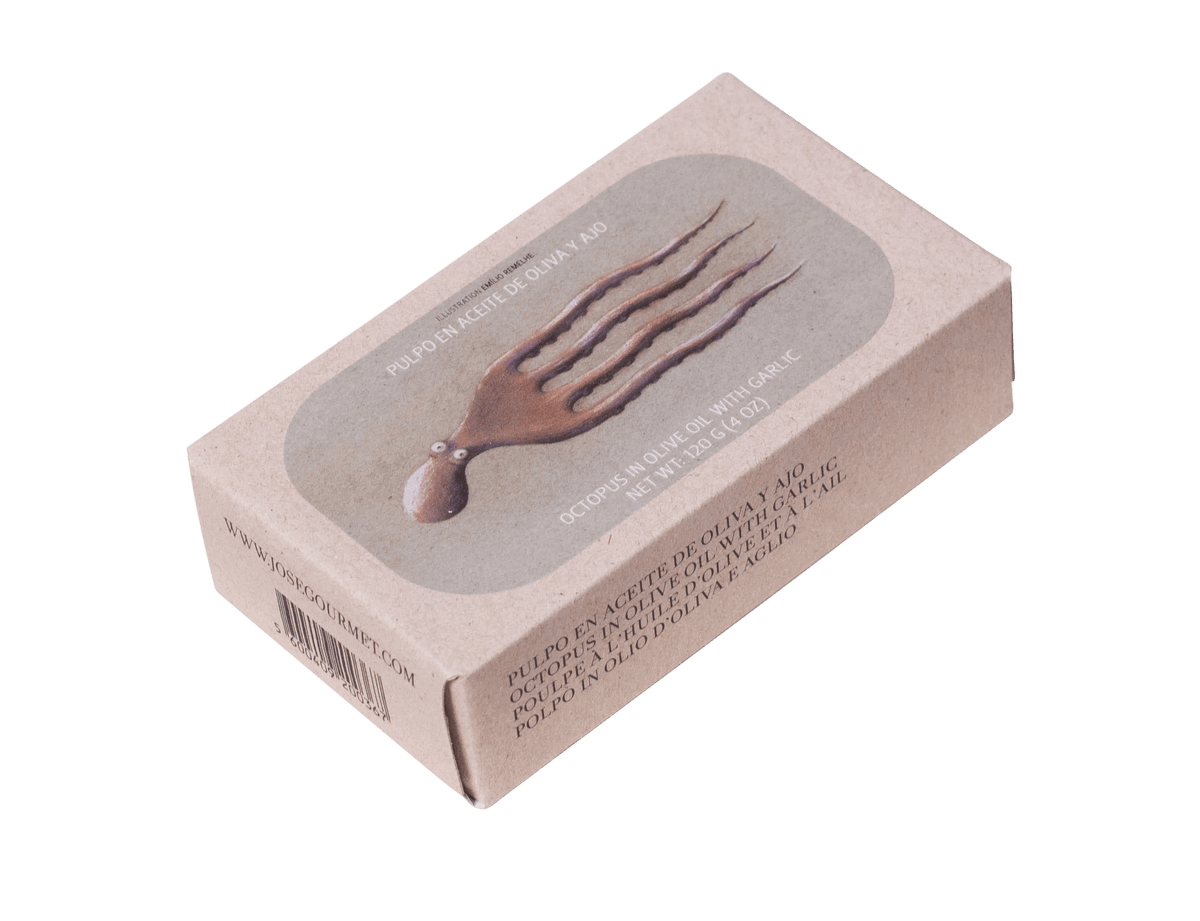 Jose Gourmet Oktopus in Olivenöl mit Knoblauch 120g