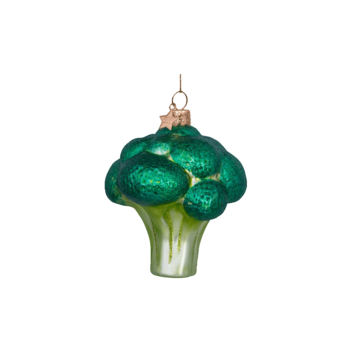 Vondels Baumschmuck Glas Brokkoli matt grün Höhe 10cm