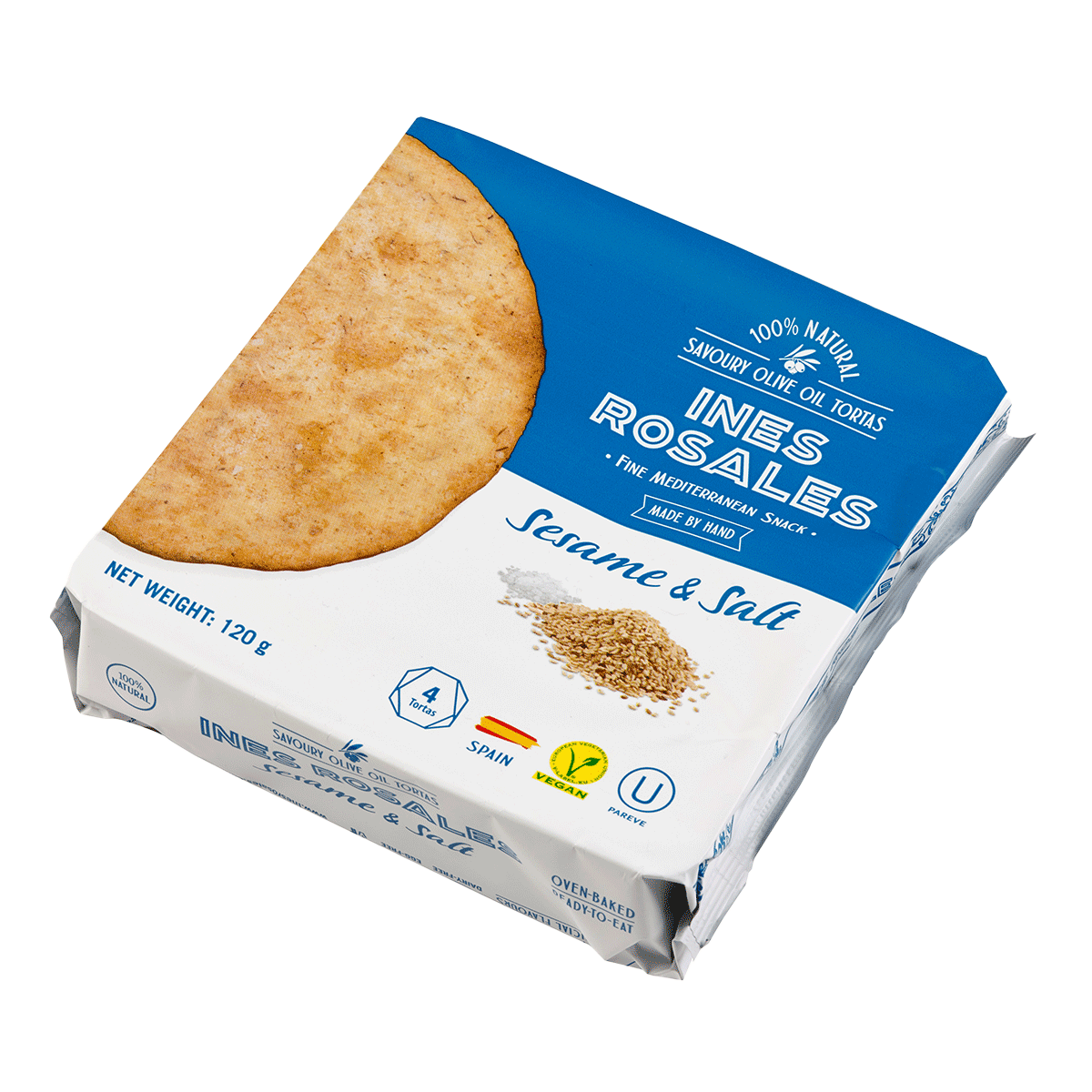 Ines Rosales Tortas de Aceite mit Sesam und Meersalz 120g Ines Rosales Tortas de Aceite mit Sesam und Meersalz 120g
