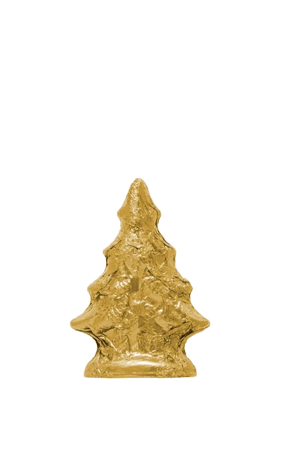 Oschätzchen Weihnachtsbaum Zartbitterschokolade Gold 10cm 30g
