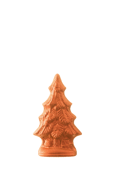 Weihnachtsbaum Vollmilchschokolade Orange 10cm 30g