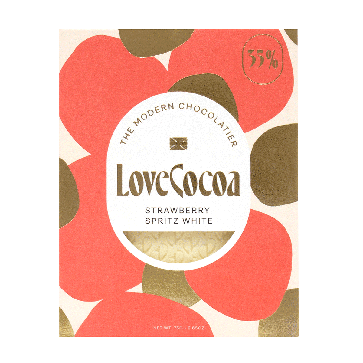 Love Cocoa Weiße Schokolade mit Strawberry Champagne 75g