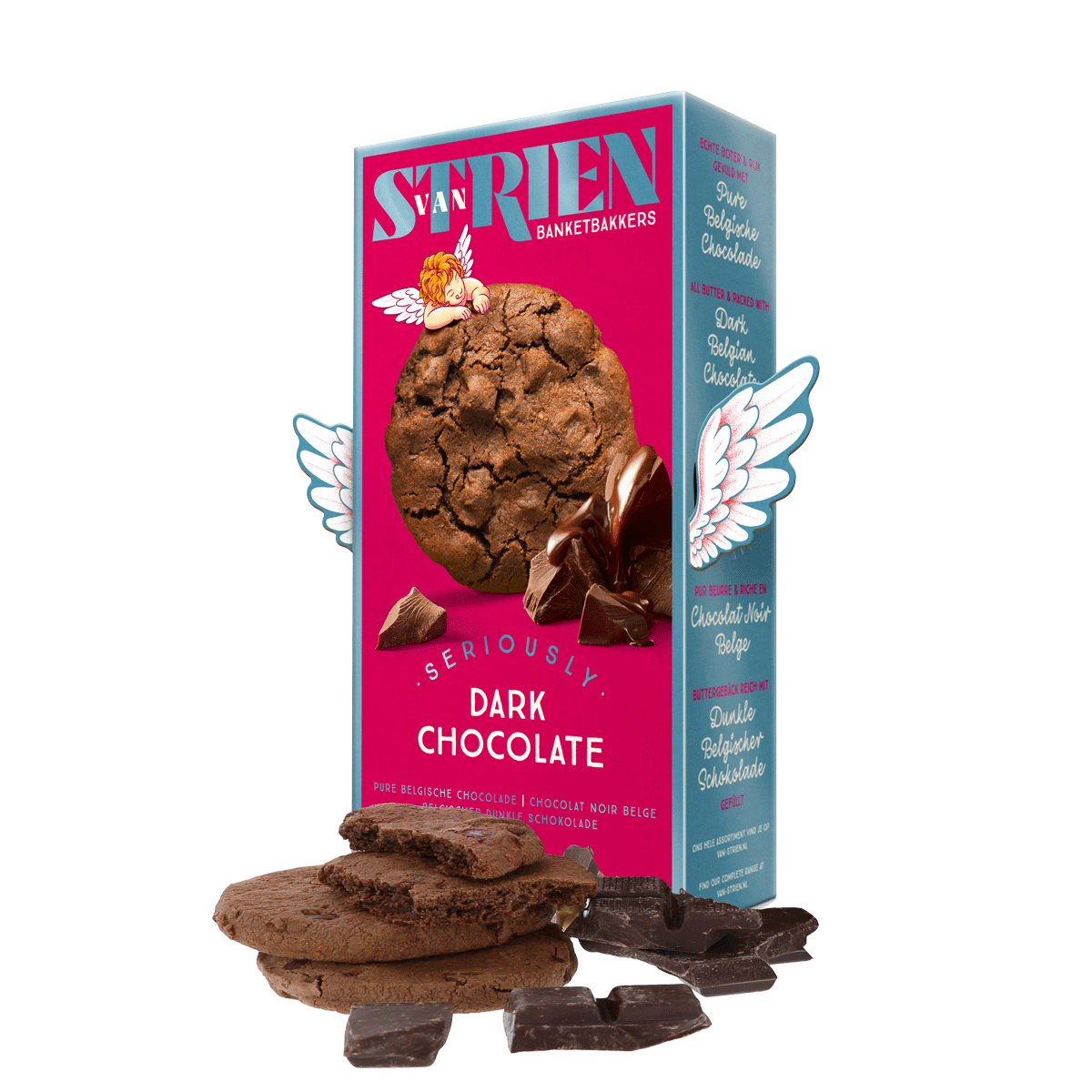van Strien American Cookies mit dunkler Schokolade 4x35g van Strien American Cookies mit dunkler Schokolade 4x35g