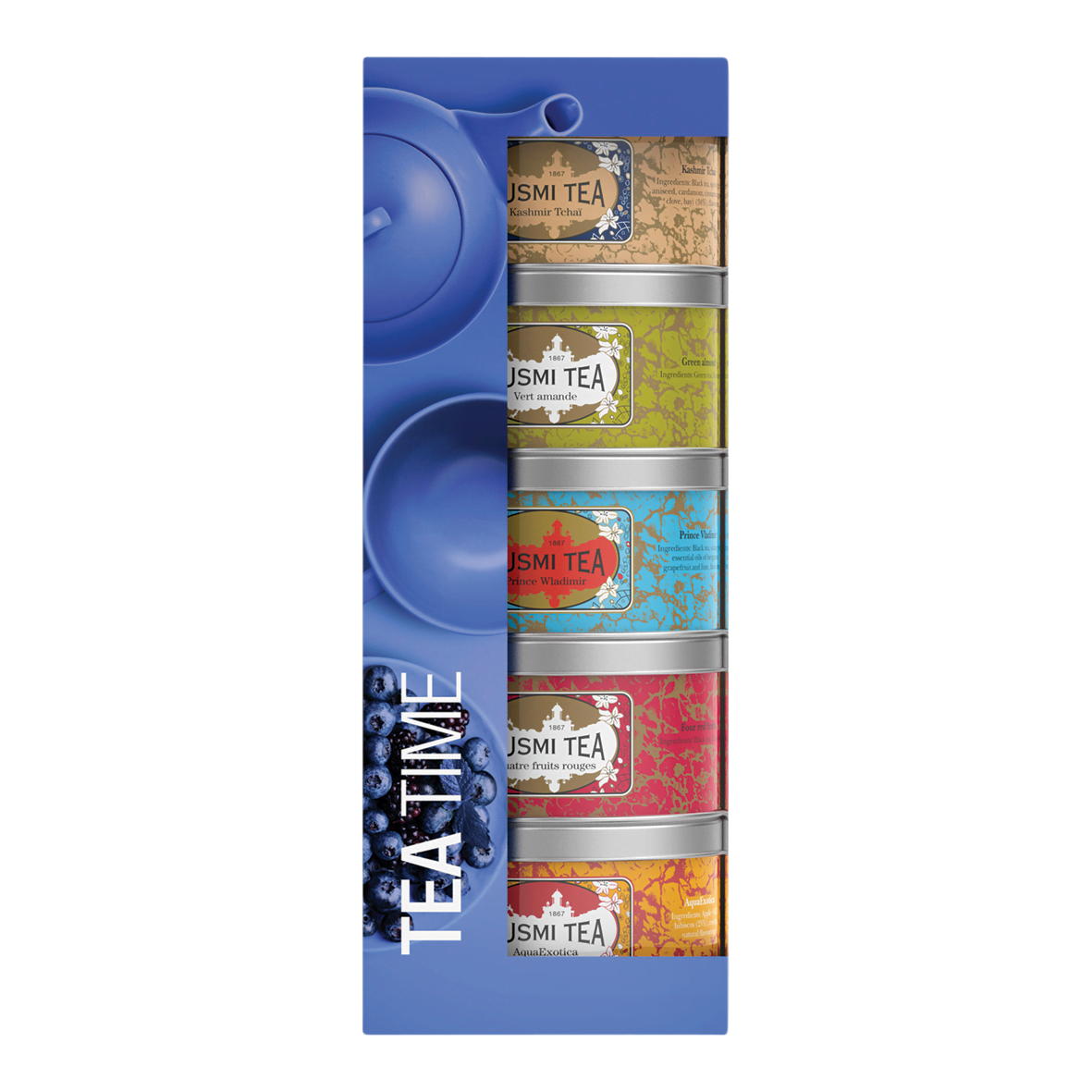 KUSMI Tea Set Essentiels Bio Tee Mischungen Minis 5x20g  KUSMI Tea Set Essentiels Bio Tee Mischungen Minis 5x20g