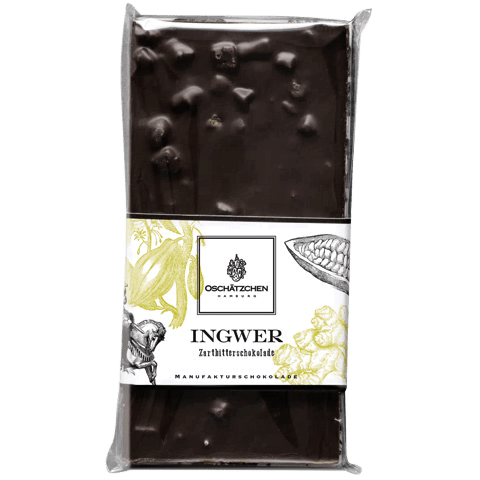 Oschätzchen Zartbitterschokolade mit Ingwer 100g