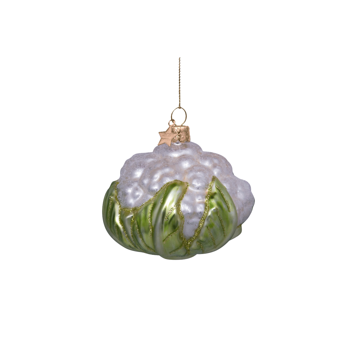 Vondels Baumschmuck Blumenkohl Glas Höhe 7.5cm  Vondels Baumschmuck Blumenkohl Glas Höhe 7.5cm