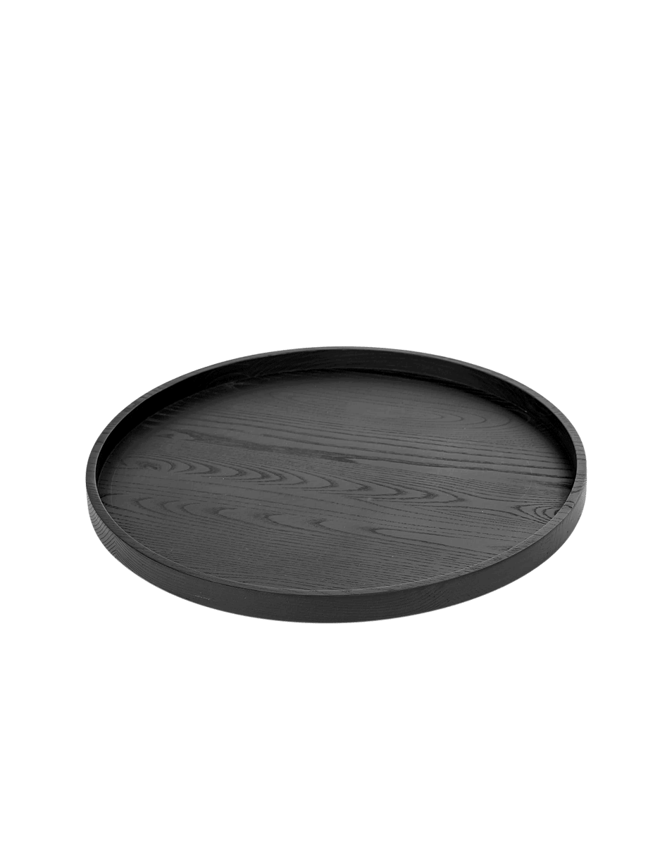 Serax Tablett Holz schwarz rund by Vincent van Duysen