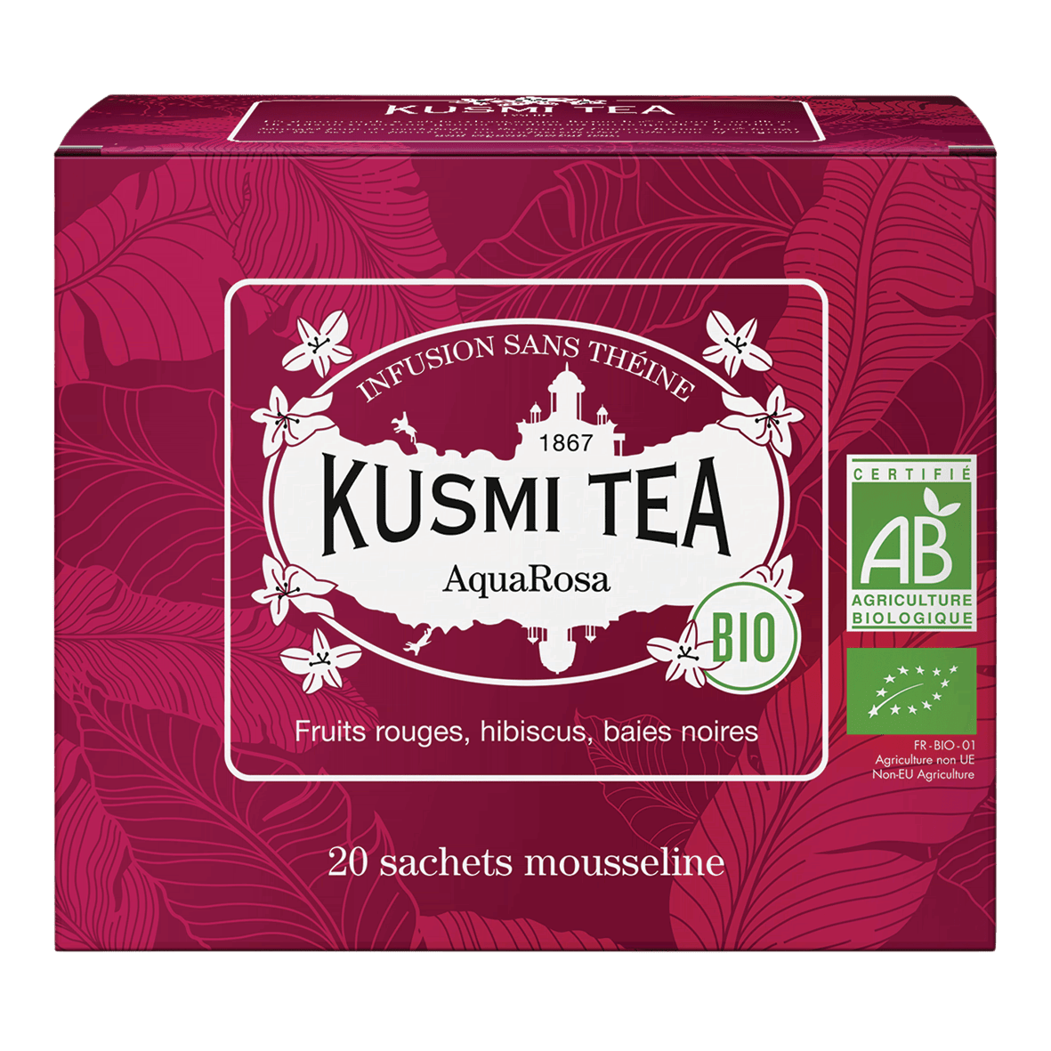 KUSMI Tea AquaRosa Tee Bio Beutel 20 Stück KUSMI Tea AquaRosa Tee Bio Beutel 20 Stück