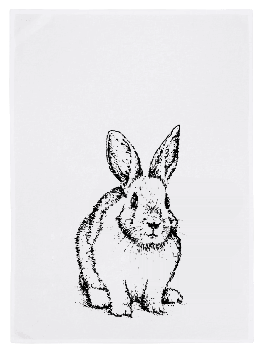 Oschätzchen Geschirrtuch Kaninchen schwarz