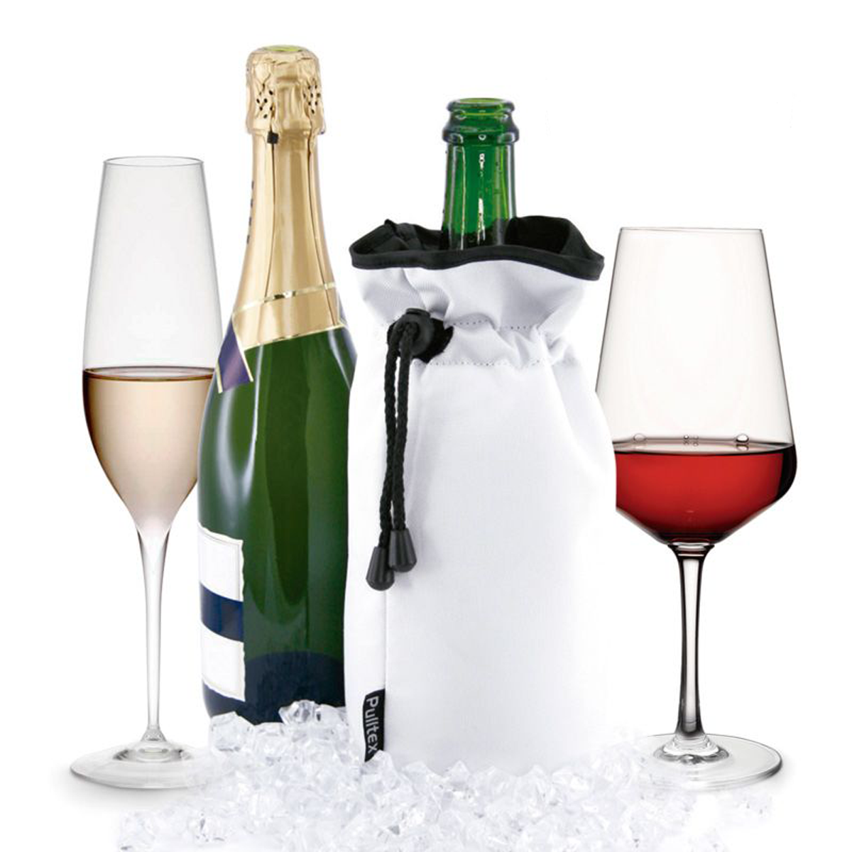 Pulltex Kühlbag für Wein und Schaumwein weiss