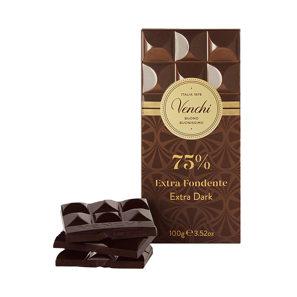 Venchi Zartbitterschokolade 75% 78g