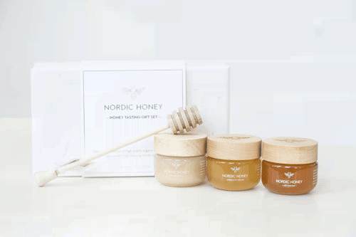 Nordic Honey Geschenkset Honig mit Honiglöffel 225g BIO