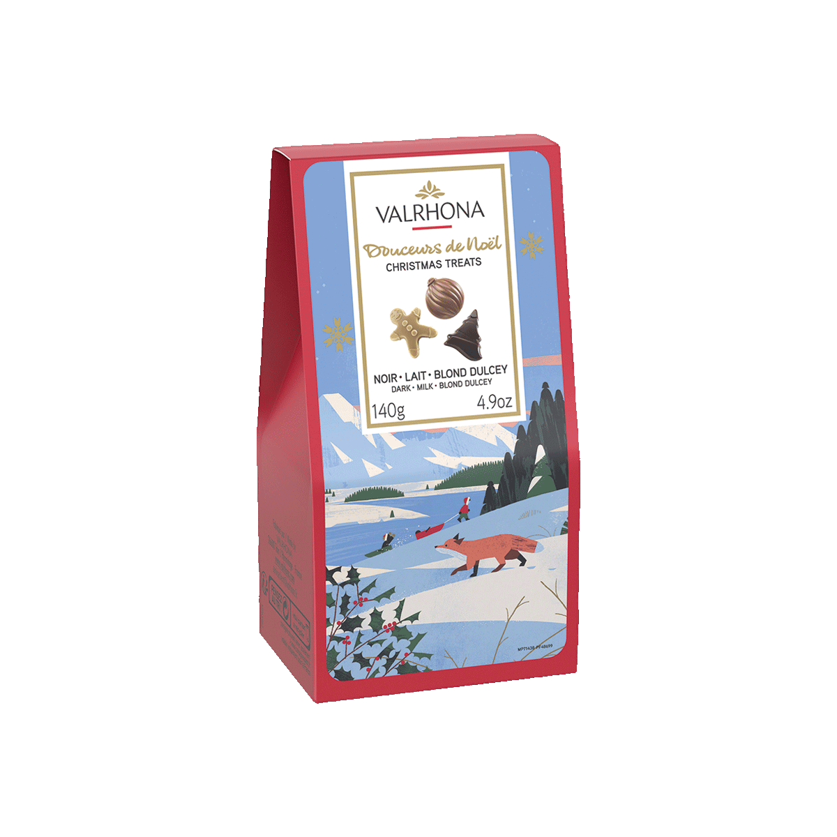 Valrhona Schokofiguren zartbitter, vollmilch, dulce 140g 