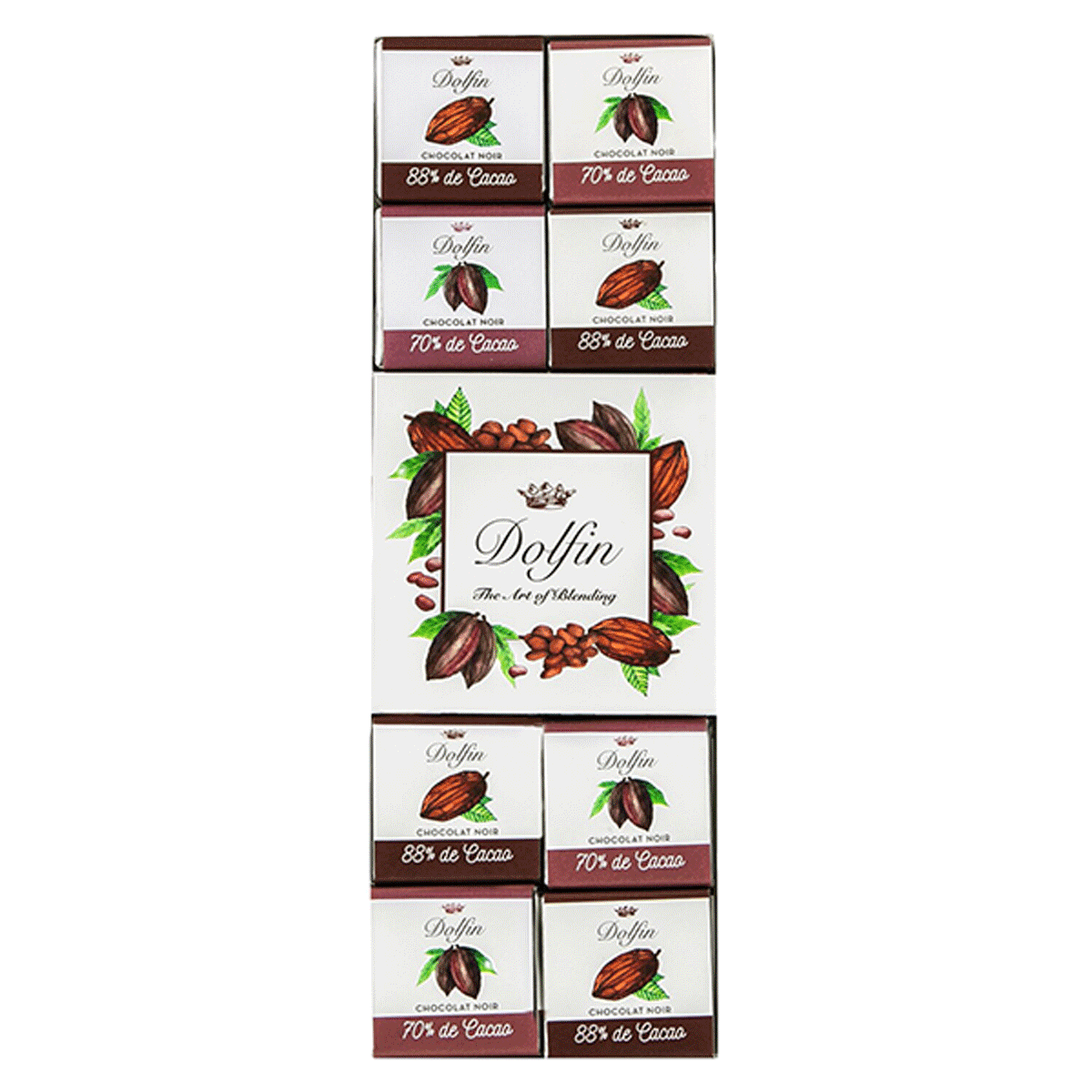 Dolfin Carré Kakao 70% und 88% 24 Napolitains