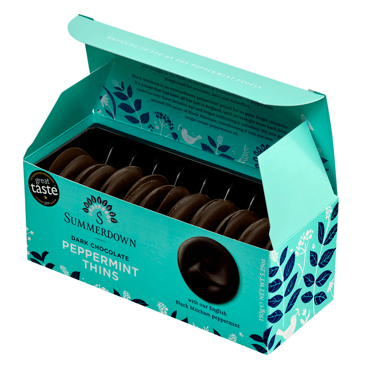 Summerdown Zartbitter Pfefferminz Taler 150g