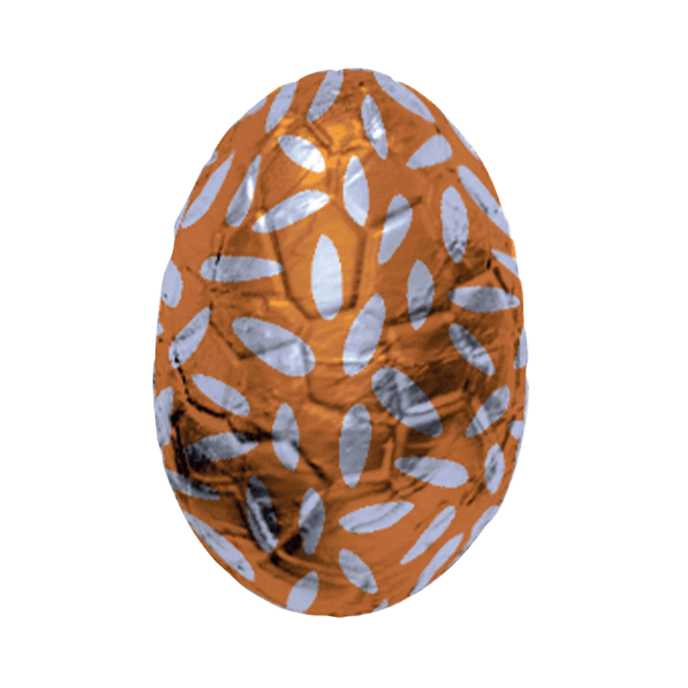 Valrhona Eier VM Ganache Aprikose 2 kg braun-silber