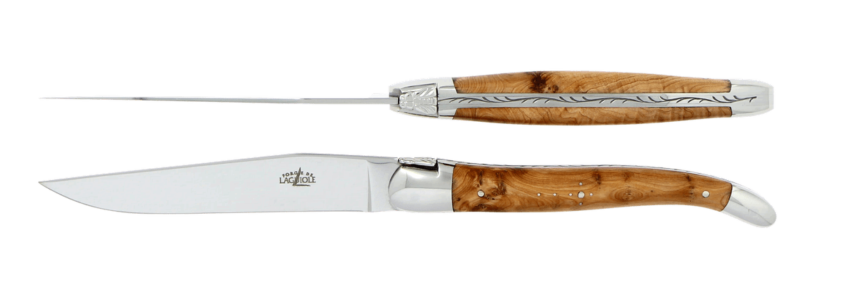 Laguiole Tafelmesser Wacholder Inox 2er Set