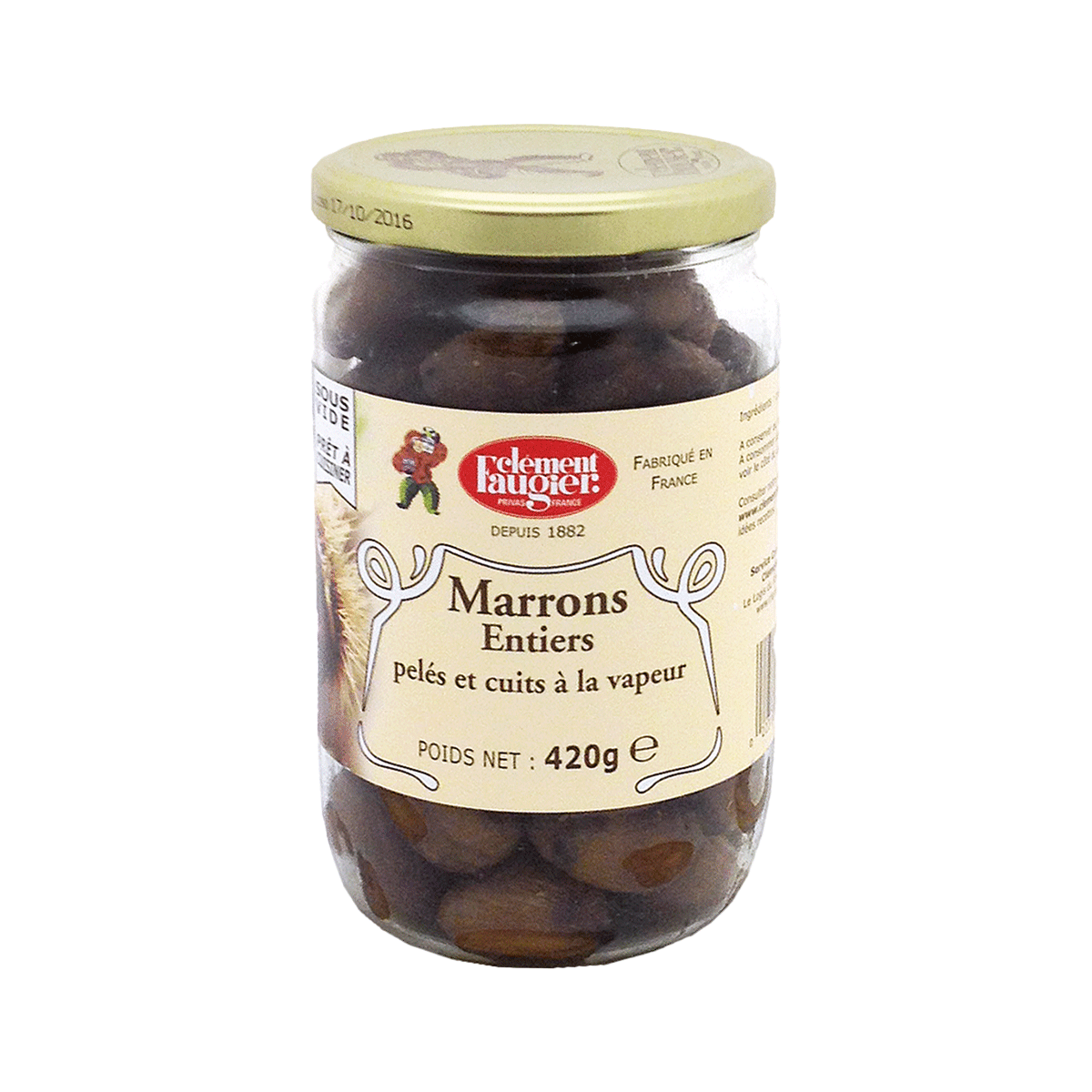 Clement Faugier Marron entiers Glas 420g Clement Faugier Marron entiers Glas 420g
