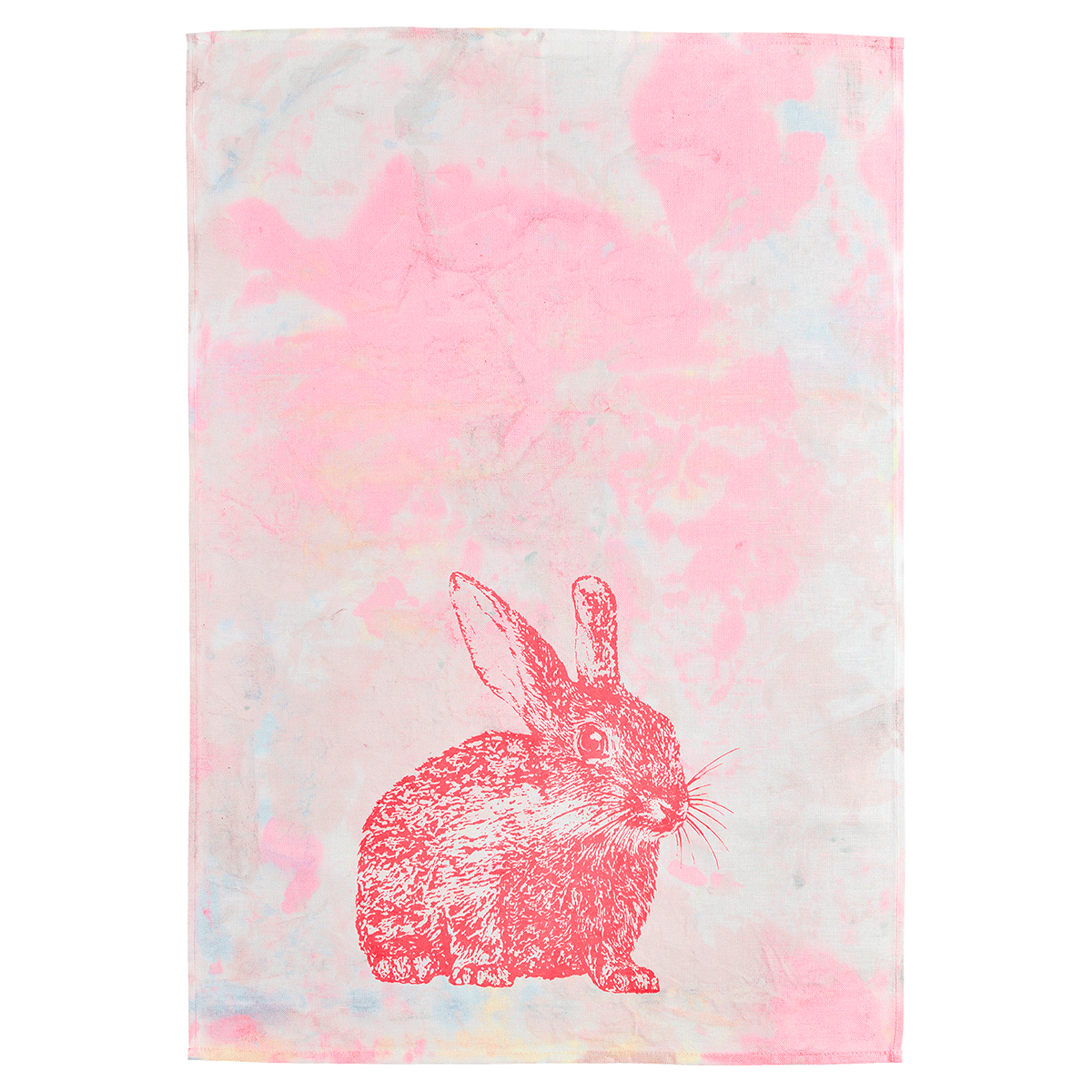 Frohstoff Geschirrtuch Kaninchen NeonPink Dip Dye Unique