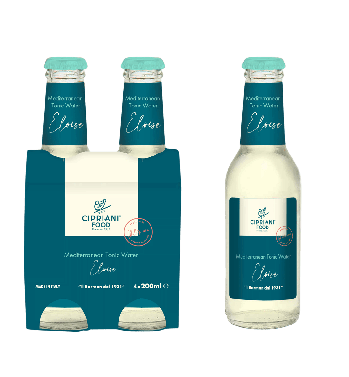 Cipriani Eloise Mediterraneaen Tonic Wasser 600ml 4er Set